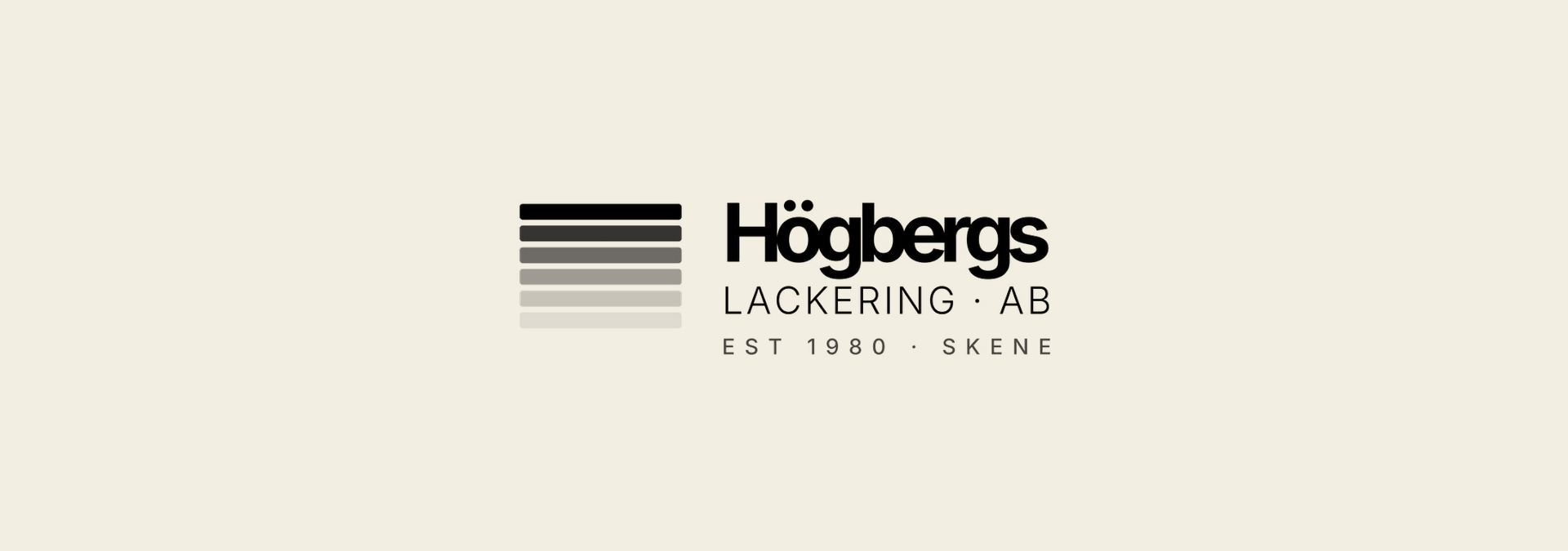 Högbergs Lackering AB: företagets märke.